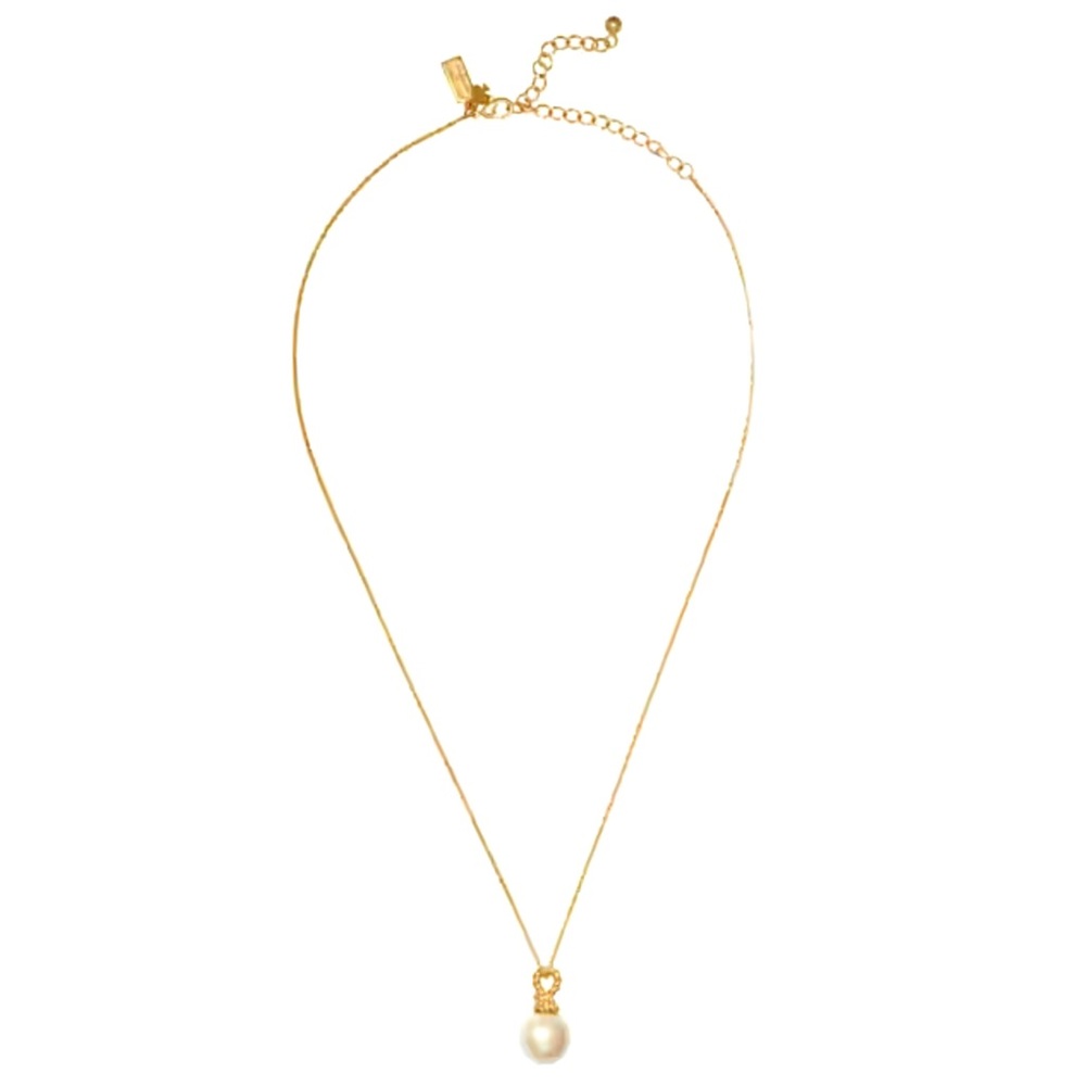 KATE SPADE • Sailor’s Knot Pearl Pendant Matching Necklace and Earrings Set - Picture 4 of 9